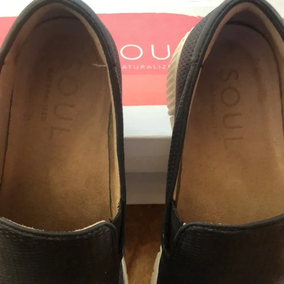 Naturalizer Soul TIA Black 7 1/2 7.5 Shoes Slip On Platform Sneakers - Picture 5 of 16